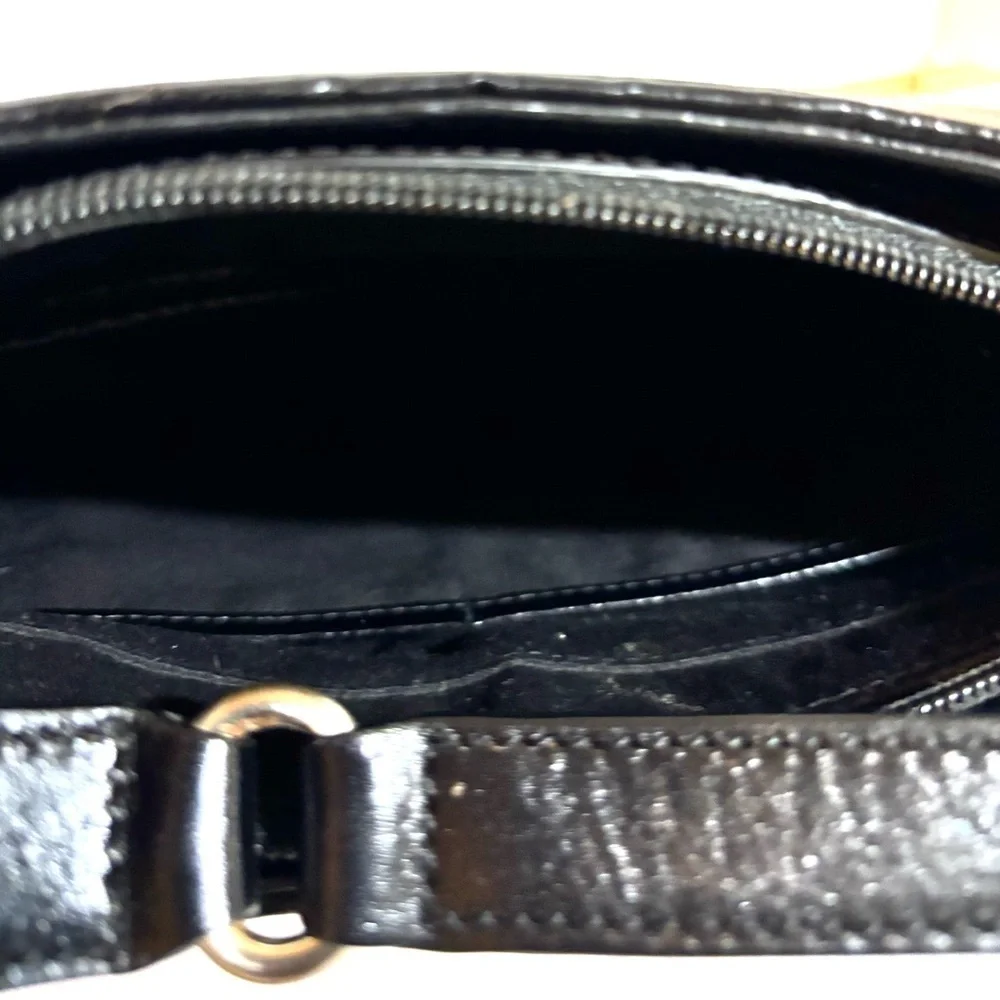 Black Leather Shoulder Bag